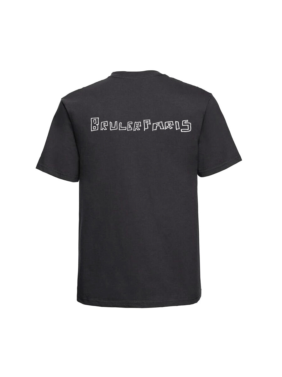TSHIRT ARTWORK BRULER PARIS NOIR